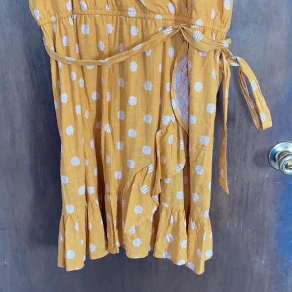 LC Lauren Conrad print faux wrap dress ruffle detail elastic waist XXL - Picture 4 of 17